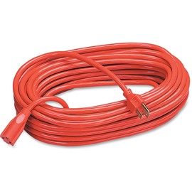 Compucessory CCS25150 Heavy-Duty Indoor/Outdoor Extsn Power Extension Cord, 100', Orange
