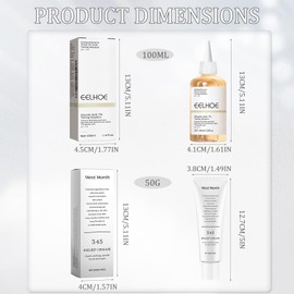 345 Relief Cream, Pack of 2 Moisturising Cream Face with Niacinamide, Hyaluronic Acid and Panthenol, Repairs the Skin Barrier, Relieves Acne (Ciycolic Acid + 345 Relief Cream, 100 ml + 50 g)