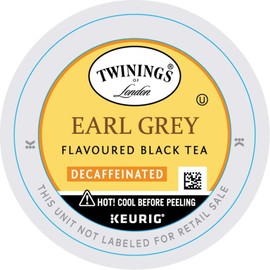 Twinings Decaf Earl Grey K-Cup Pods for Keurig, Decaffeinated Black Tea Flavoured with Citrus and Bergamot, 24 Count