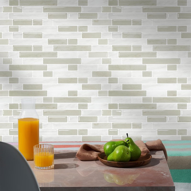 STICKGOO Peel and Stick Backsplash - 10 Sheets of 12”×12”
