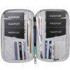 Passport Wallet, RFID Family Travel Passport Holder with Hand Strap,