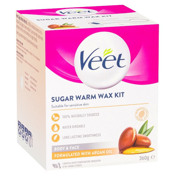 Veet Sugar Warm Wax Kit 360g