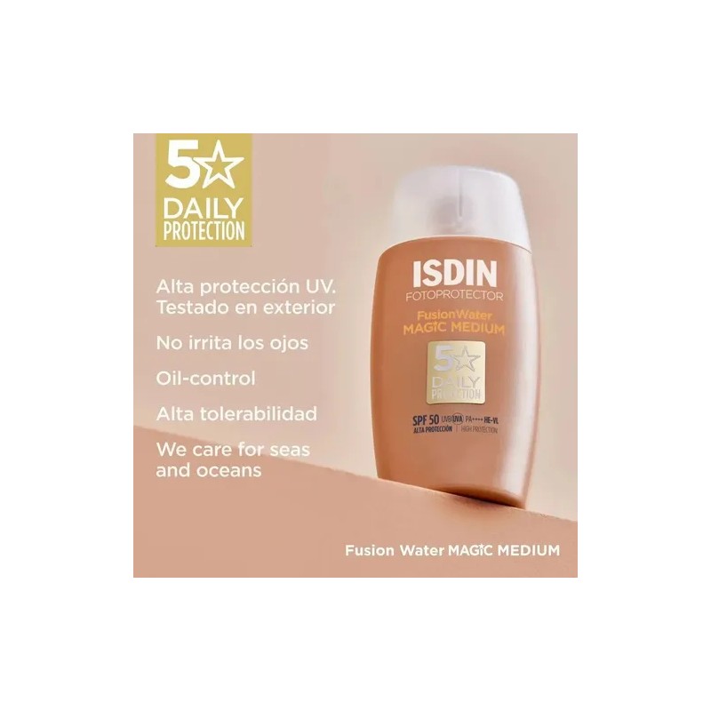 Isdin Fusion Water Color Bloqueador Solar Oil Free No Irrita
