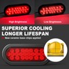 Dinfu 6 Inch Oval Red LED Trailer Tail Lights 4PCS,Super