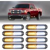 Emergency Strobe Grille Lights 8pcs 12 LED Sync Feature Ultra