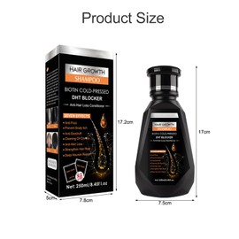 Shampoo Gegen Haarausfall,Haarwachstum,Ginger Hair Growth Shampoo 250ml,Tiefenreinigung & Fettkontrolle,StäRkt Haarwurzeln,FöRdert Haarwachstum,Kopfhautpflege FüR MäNner,Anti Schuppen Shampoos