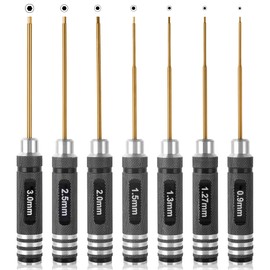 MDLHOBBY Professional RC Hex Screwdriver Set - 7PCS Precision Hexagon Allen Kit (0.9-3.0mm) for RC Car, Drone, Helicopter, Durable RC Tool Kit