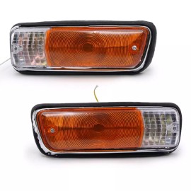 Aftermarket Parts Pair Front Bumper Turn Signal Light Lamp For Nissan Datsun 520 521 J13 Truck