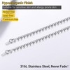 PROSTEEL Men's Bracelet 6/9/13 mm Wide Stainless Steel Curb Chain
