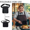 Ulifebetter Server Waist Pouch, 24.8-59in Black Server Apron Short Canvas