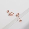 Meissa Screw Back Stud Earrings for Womem Small Cute Link