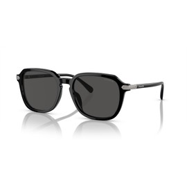 Coach HC8383U Universal Fit Sunglasses, Black/Grey Solid, 55 mm