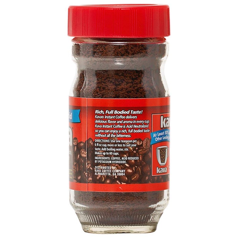 Kava Acid-Neutralized Instant Coffee, 4 Ounce (Pack of 12)