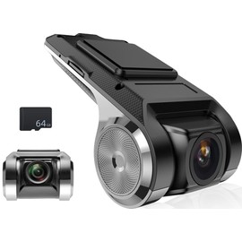 Car Dash Cam CAMECHO HD USB Car Dashcam for Android Car Radio, Front-facing, Waterproof Mini Car DVR Dashboard Video Recorder 170° Wide Angle Night Vision Dashcam