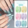 MEET ACROSS Gel Nail Polish Set, 6 Colors Cat Eye