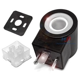 Solenoid Valve Coil with 3 Prong DIN Connector (Size 8, DC 12V)