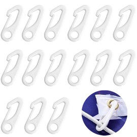 RXKFIGX Nylon Flagpole Clip Carabiner Pack of 15 Flag Carabiner Hooks Nylon Flag Pole Snap Clips High Performance Flagpole Carabiner Hook Flag Pole Accessories for Attaching the Flag to the Flagpole
