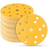 STEBRUAM 50pcs 150mm Sanding Discs,180 Grit 6 inch 15 Holes
