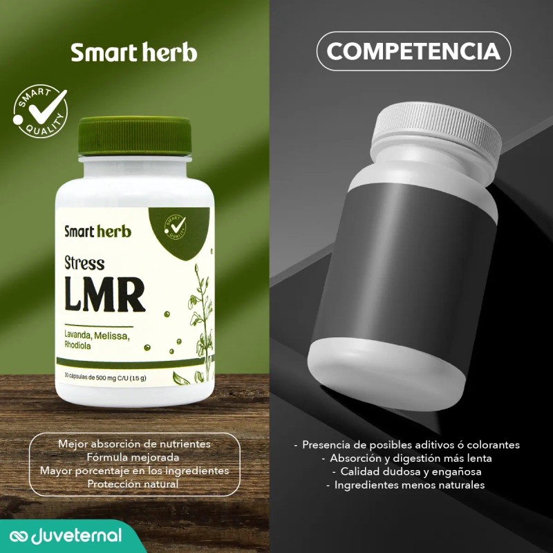 Smart Herb Paquete 2 Pzas Stress Lmr Suplemento Alimenticio Sin