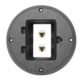 RiteAV 2 CAT6 Floor Box [Black]