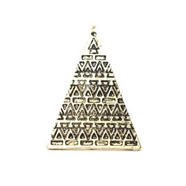 Magic Metal Geometric Triangle Ring Adjustable Gold Tone RB05 Tribal Spike Striped Art Cocktail Fashion Jewelry