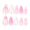 3D Curve Press on Nails 24Pcs French Acrylic Full Cover