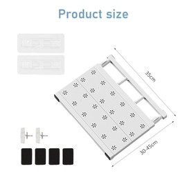 YushengTai Adjustable Shelves for Cupboard, Expandable Shelves Cupboard Shelf, Nail-free Telescopic Shelf Divider for Wardrobe, Cupboard, Kitchen, Bathroom