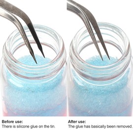 2 Pcs Tweezer Cleaner for Lash Tools 30ml Tweezer Cleaning Sponge Balls Without Residue Increase Friction Liquid Glue Remover Cleaning Tool for Eyelash Extension (2 Bottle)