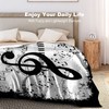 MIBDDK Abstract Music Note with Piano Blanket Flannel Fleece Throw