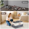 MSTONAL Shoe Organizer for Closet, 2 Pack Shoe Storage Containers
