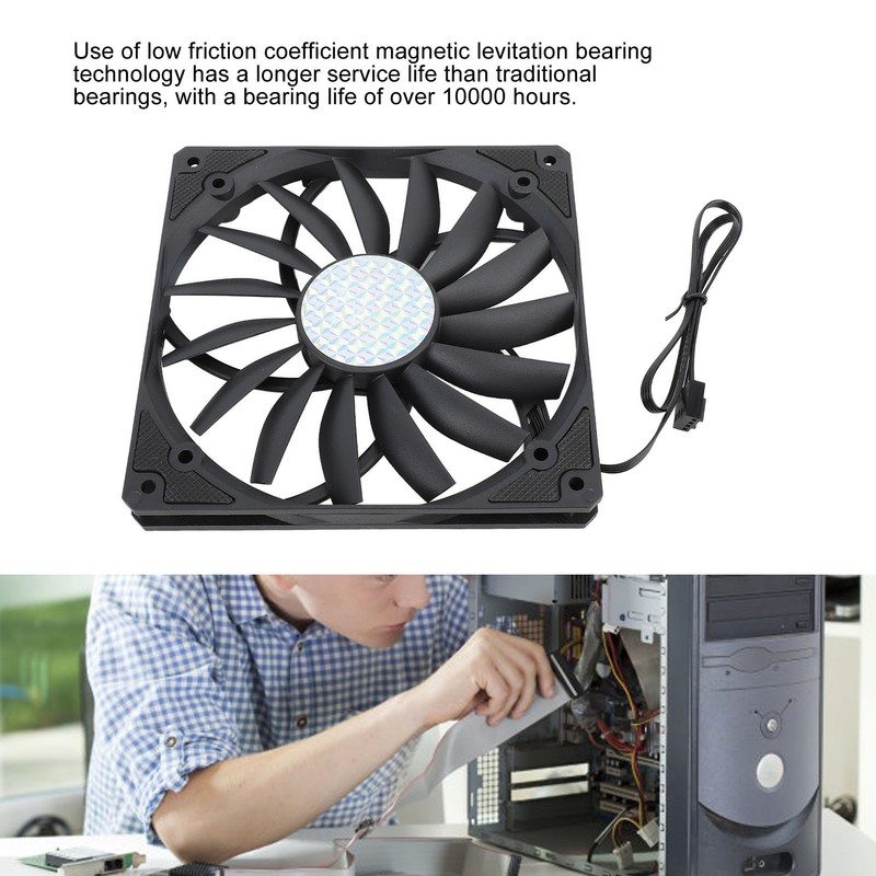 140mm 4 Pin PWM Case Fan Ultra Thin 15mm 1100RPM