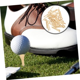 Kisangel 50pcs Bamboo Golf Tees Golf Holders for Outdoor Practice Lightweight Design for Better Performance and Less Resistance for Golfers