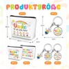 Teacher Canvas Cosmetic Bag with Keyring, 6 Sets