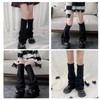Coollooda Loose Socks, Black, Leg Warmers, For Cold Protection, Leg