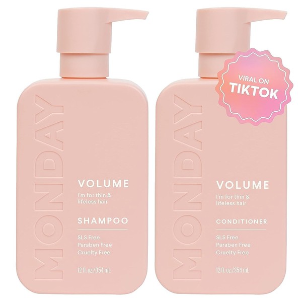 MONDAY HAIRCARE Volume Shampoo + Conditioner Set (2 Pack) 12oz