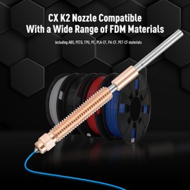 k2 Plus Nozzle 0.2+0.4+0.6mm 3pcs k2 Plus Combo xirbbo Unicorn Nozzles Quick Swap Hardened Steel Nozzle with Titanium Alloy Heat Break Copper Alloy for K2 Plus 3D Printer