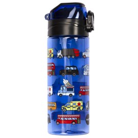 Fringoo Kids Water Bottle with Straw 100% Leak Proof BPA Free 600ml Bottle for School Nursery Travel Kids Traffic Jam 600ml