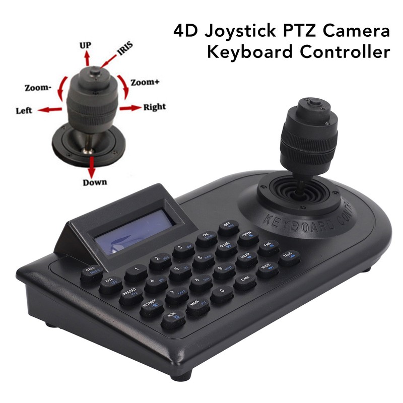 LCD Analog PTZ Camera Keyboard with 4D Joystick PTZ Speed
