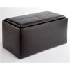 Pemberly Row Sheridan Storage Bench Ottoman in Espresso