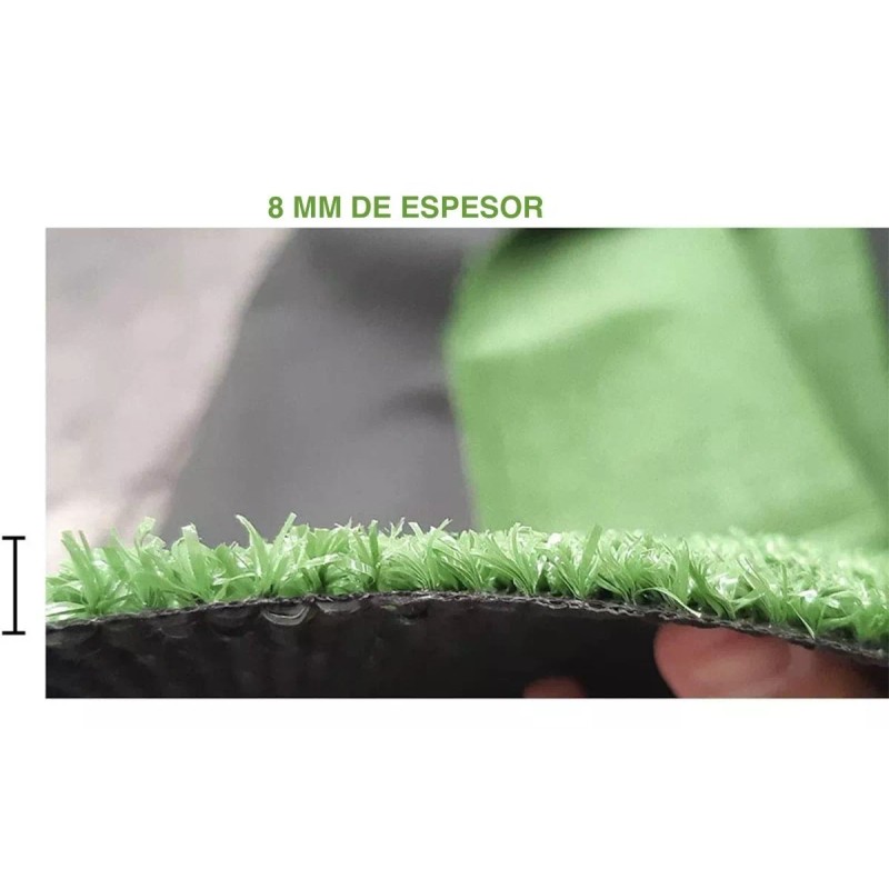 Cesped Artificial Pasto Sintético 8mm Alfombra Tapete 15 M2