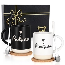 Cabtnca Godparents Proposal Gift, Godparents Gift, Padrino Madrina Mugs, Will You Be My Godparents, Christmas Birthday Gifts for Godparents from Godchild, Godparents Gifts for Baptism, 16 Oz