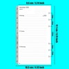 2026 Weekly Planner Insert Personal A6, 6 Holes, 1 Week