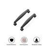Ravinte Matte Black Cabinet Handles Solid Drawer Pulls, 3-3/4 Inch,
