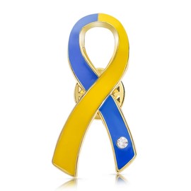 AWARENESS RIBBON Pin Badge SDGs Awareness Ribbon Large Badge, Zinc