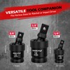 Impact Universal Joint-Socket Swivel Set: 3-Piece 1/2", 3/8", 1/4" Flexible