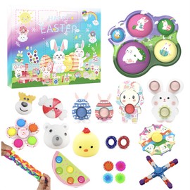 Easter Countdown Calendar Gift Box Advent Calendar DIY Vent Decompression Toy Set for Kids Educational Toys