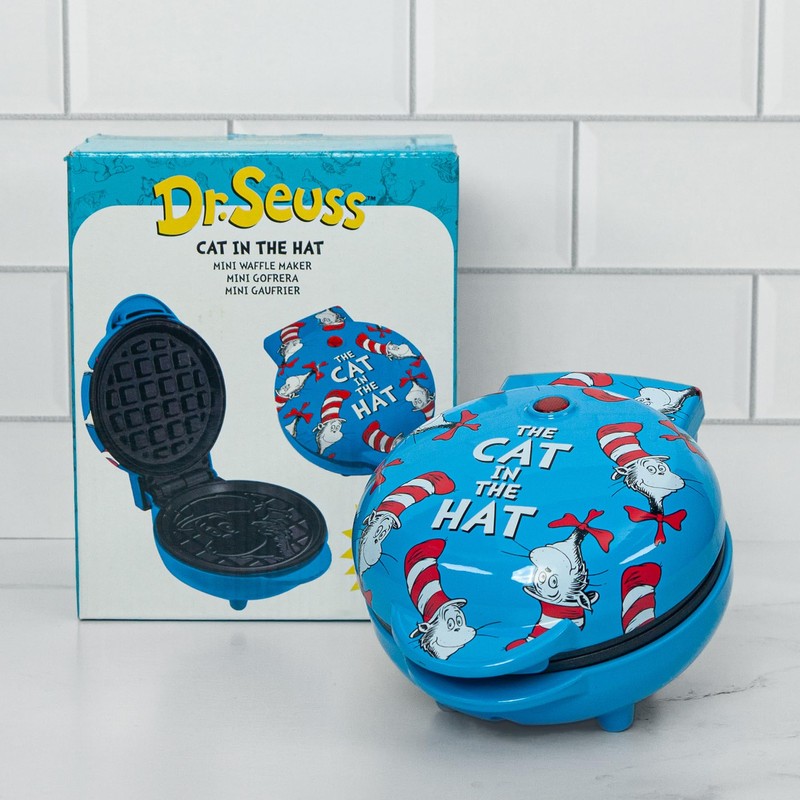 Uncanny Brands Cat in the Hat Mini Waffle Maker -