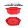 Red Silicone Microwave Splatter Cover with Handle Collapsible Microwave Food