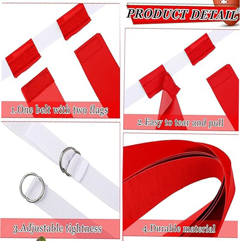 Roczential 5PCS Rugby Training Flag Football Kit Small Football Flag