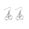 Handcuffs Shaped Earrings Punk Gothic Silver Finish Handcuffs Dangle Drop